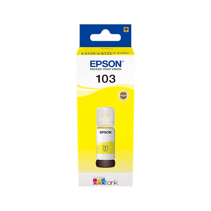 בקבוק דיו מקורי 65 מ"ל Epson EcoTank 103 - צבע צהוב