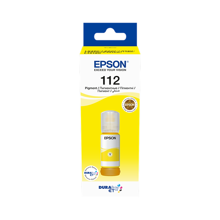 בקבוק דיו מקורי 70 מל Epson EcoTank 112 - צבע צהוב