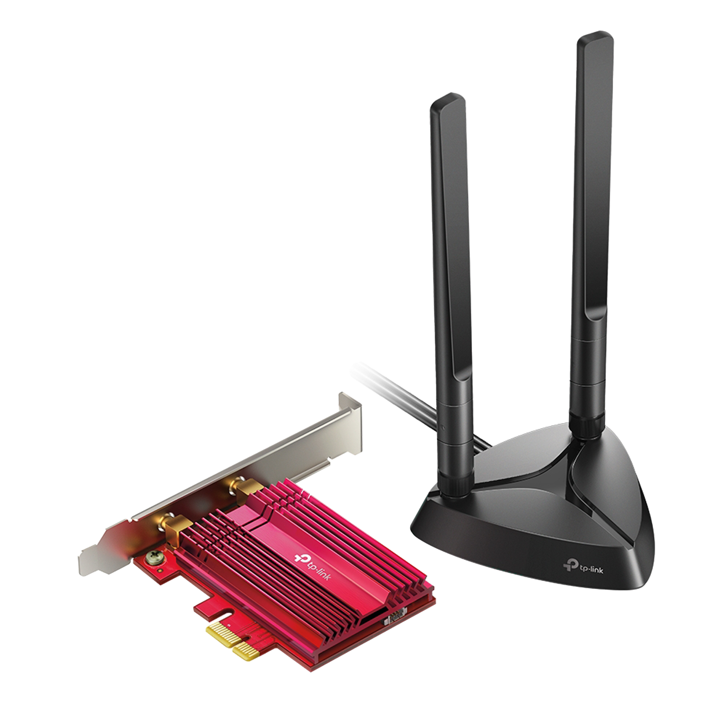 כרטיס רשת פנימי TP-Link Archer TX3000E AX3000 WiFi 6 Bluetooth 5.0 PCIe- בצבע שחור ואדום שלוש שנות אחריות ע