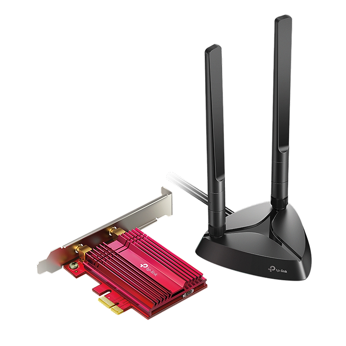 כרטיס רשת פנימי TP-Link Archer TX3000E AX3000 WiFi 6 Bluetooth 5.0 PCIe- בצבע שחור ואדום שלוש שנות אחריות עי יבואן הרשמי 