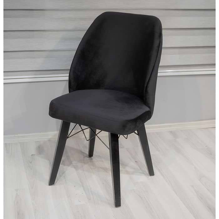 4 כסאות מעוצבים לפינת אוכל דגם גלבוע צבע שחור LEONARDO