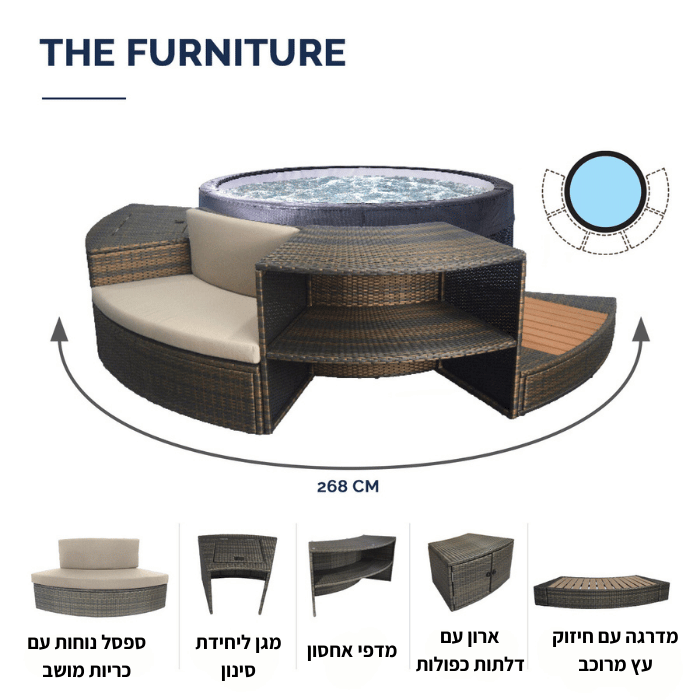 בריכת קרח Ice 5KV כולל ריהוט NetSpa