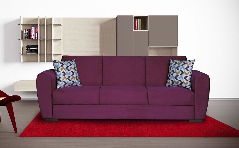 ספה נפתחת למיטה עם אחסון דגם דולצה - צבע בורדו GAROX
