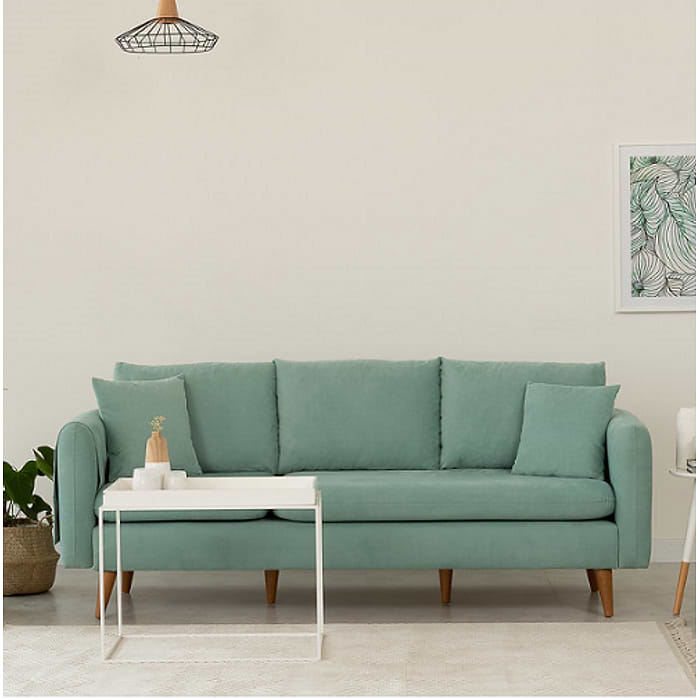 ספה תלת מושבית Sofia בצבע ירוק ים HOMAX
