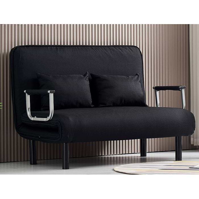 ספה דו מושבית נפתחת למיטה זוגית דגם  MSH-7-7 צבע שחור ROSSO ITALY 