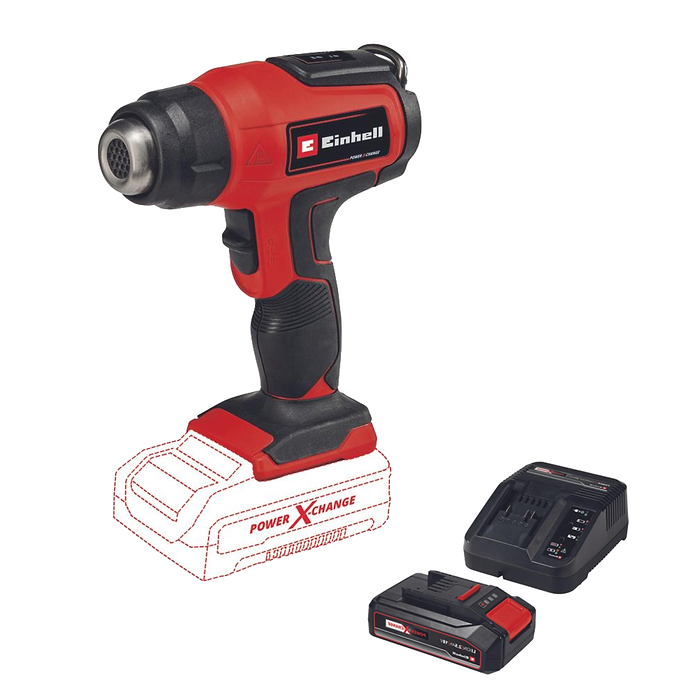 אקדח חום נטען 18V + סוללה 2.5Ah ומטען TE-HA 18 LI KIT 2.5Ah Einhell