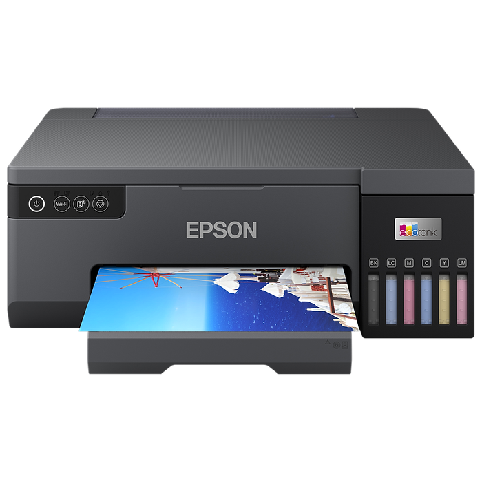 
מדפסת אלחוטית 3 ב-1 Epson EcoTank L8050 6 Colours LCD - צבע שחור שלוש שנות אחריות עי היבואן הרשמי
