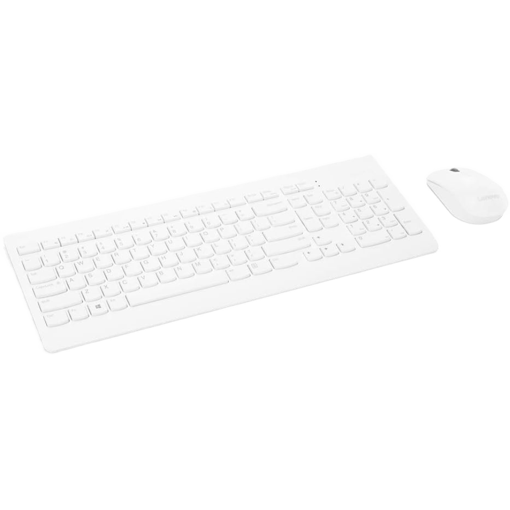 סט מקלדת ועכבר אלחוטיים Lenovo 510 - צבע לבן שנה אחריות ע