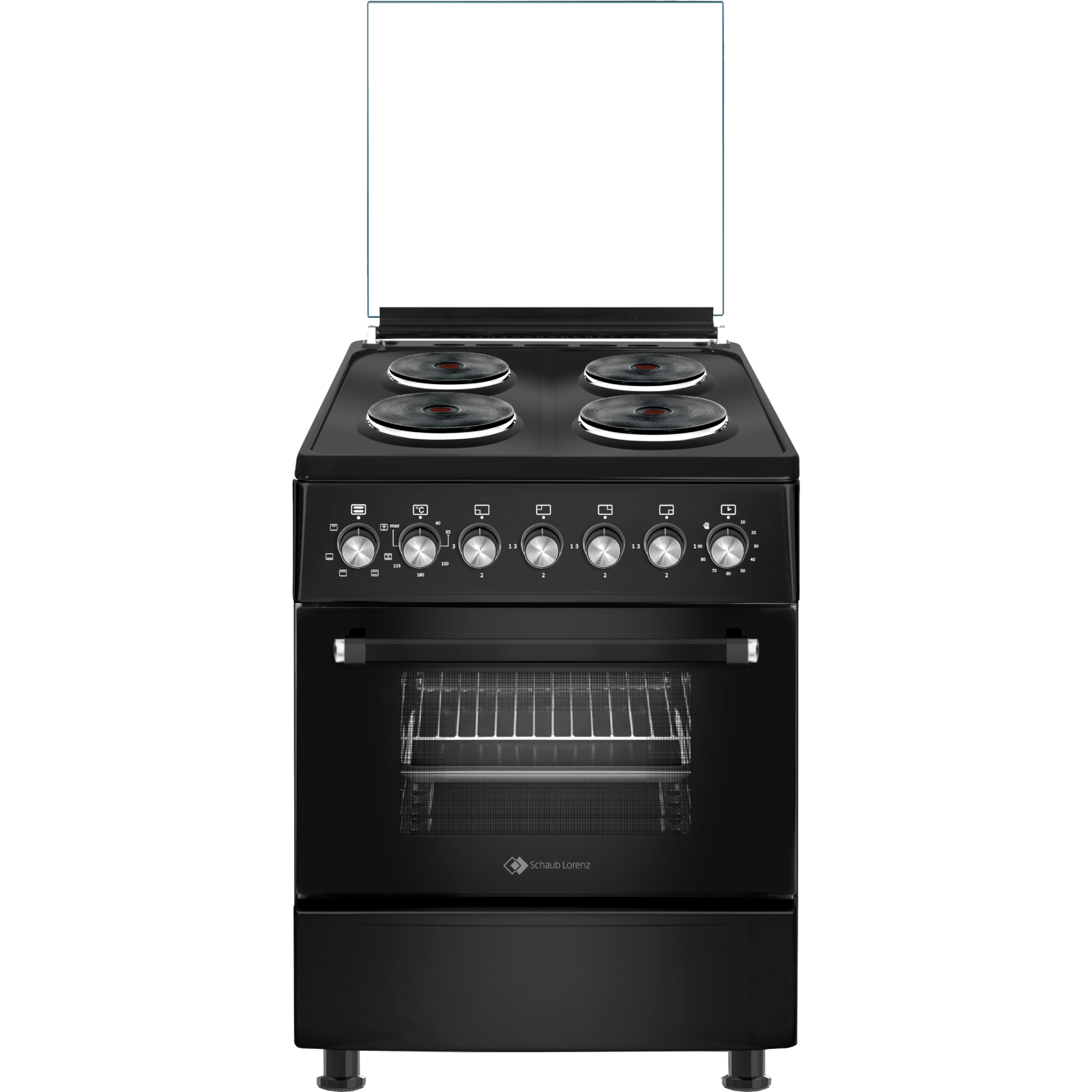 תנור משולב כיריים חשמליות Schaub Lorenz 5007B - תואם חד ותלת פאזי - גימור שחור פחם אחריות ע