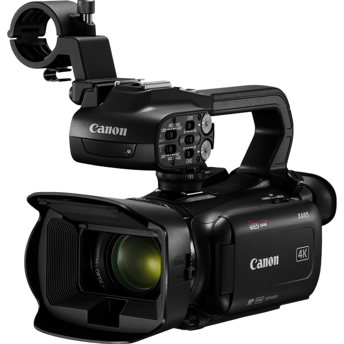 מצלמת וידאו מקצועית Canon XA65 UHD 4K - צבע שחור שלוש שנות אחריות עי היבואן הרשמי