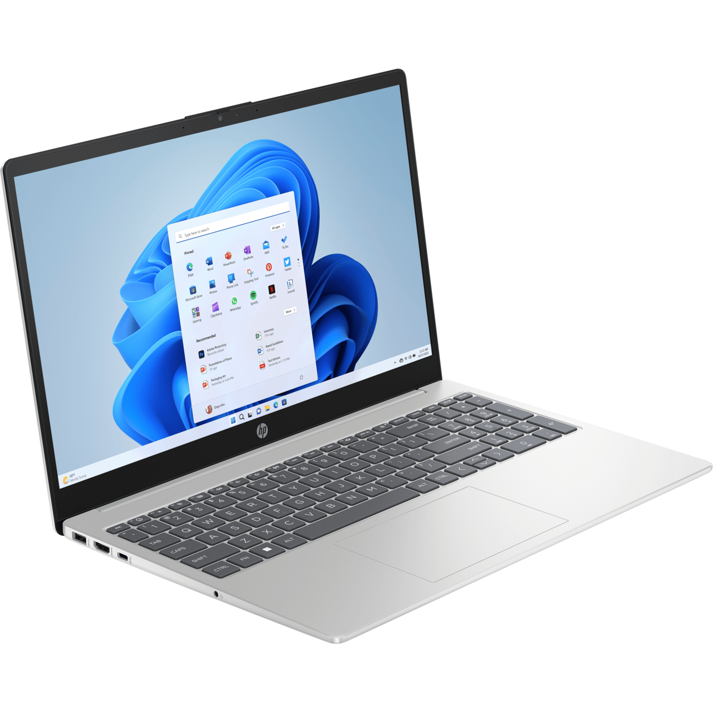 מחשב נייד HP Laptop 15-fd1012nj / A0NM1EA - Core 5 120U 512GB SSD 8GB RAM Windows 11 - צבע כסוף שנה אחריות ע