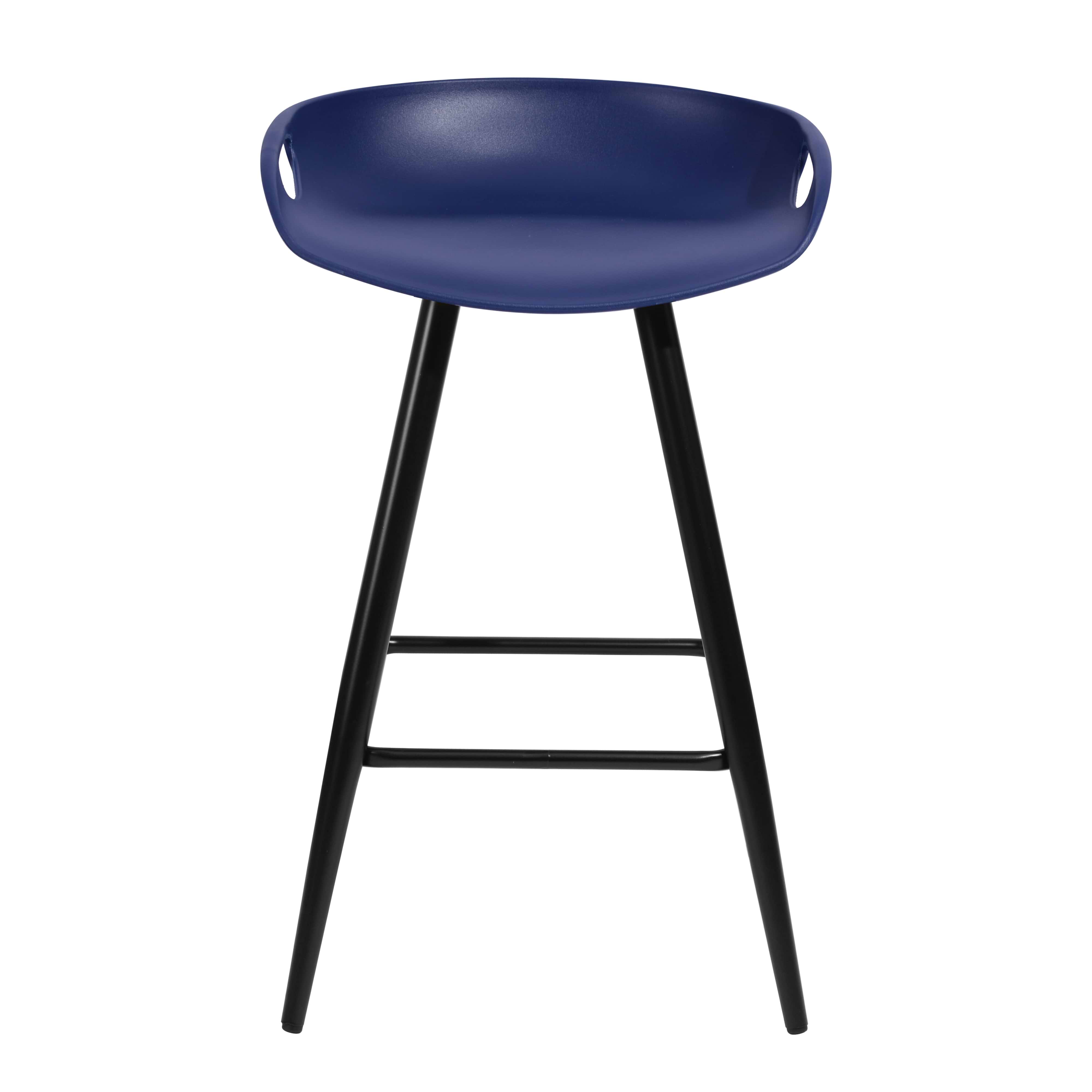 זוג כיסאות בר דגם FIYAN צבע כחול HOMAX