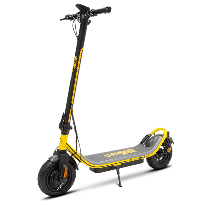 קורקינט Scrambler Ducati City Cross Ex - צבע צהוב שחור שנה אחריות עי היבואן הרשמי