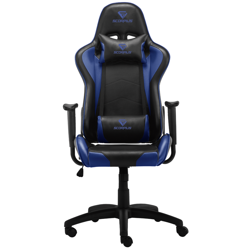 כיסא גיימינג Scorpius Advance - צבע שחור כחול שנה אחריות ע