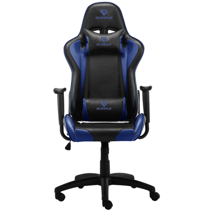 כיסא גיימינג Scorpius Advance - צבע שחור כחול שנה אחריות ע"י היבואן הרשמי