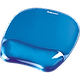 משטח ג'ל לעכבר Fellowes Crystal Gel Mouse Pad Wrist Rest - צבע כחול