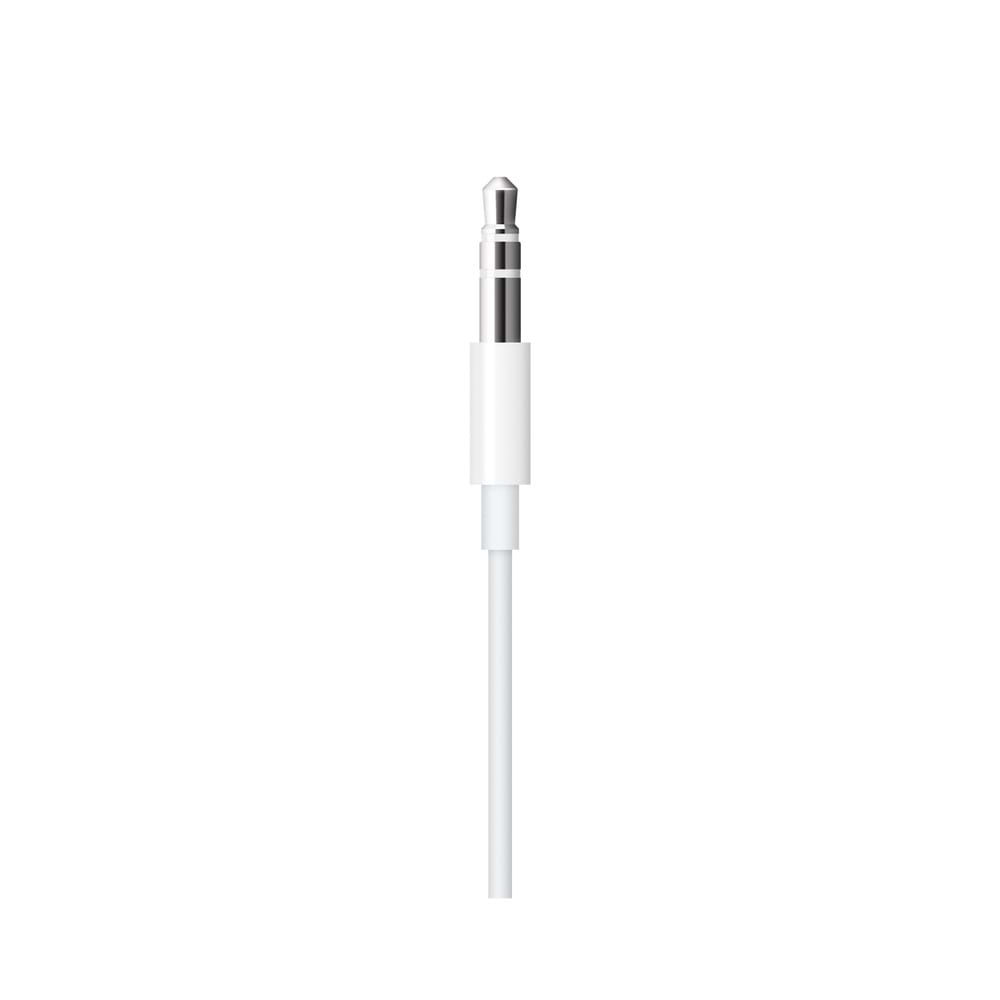 כבל Apple lightning לחיבור 3.5 מ״מ באורך 1.2 מטר - צבע לבן שנה אחריות ע