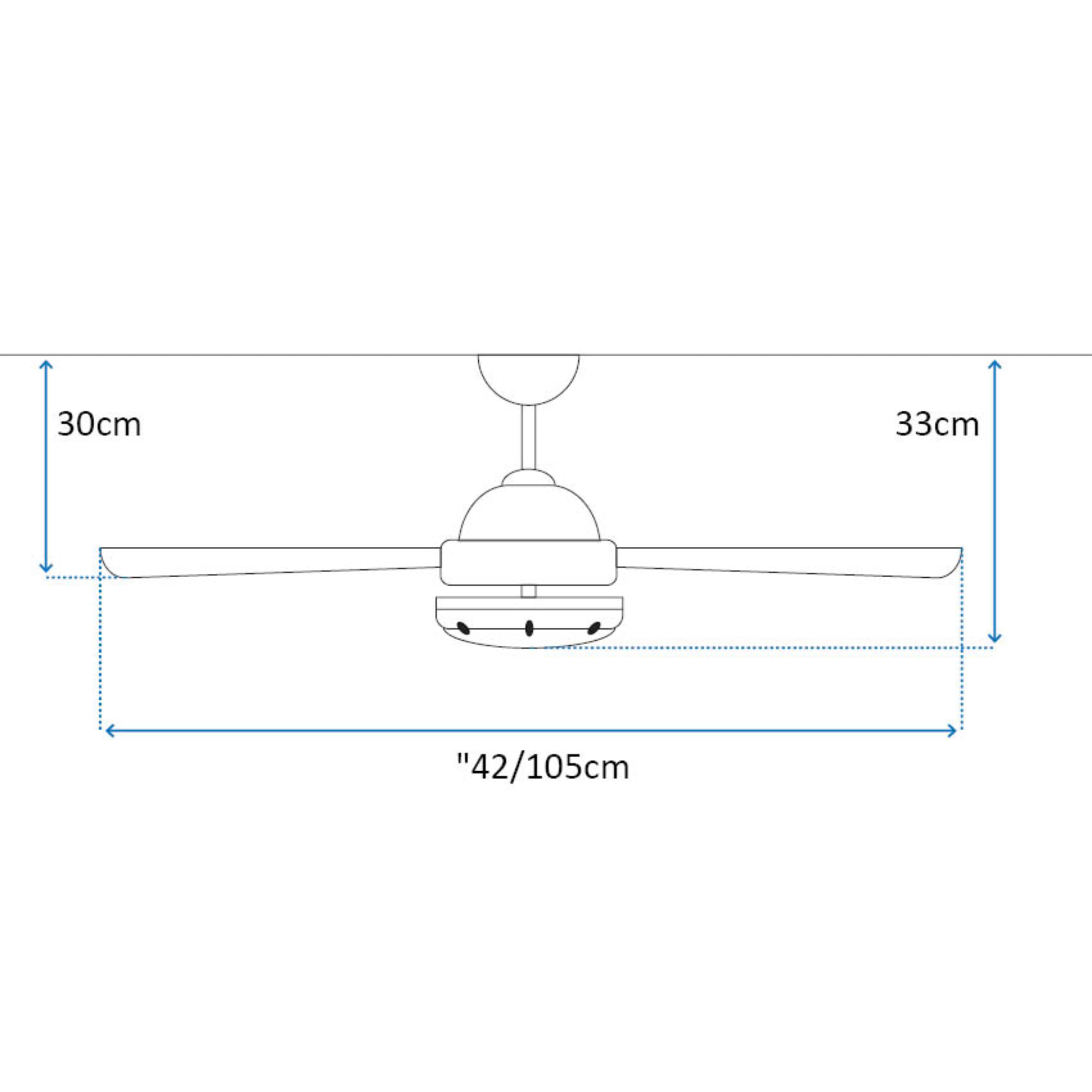 מאוורר תקרה מנוע DC עם שלט  Westinghouse Montana  28W 