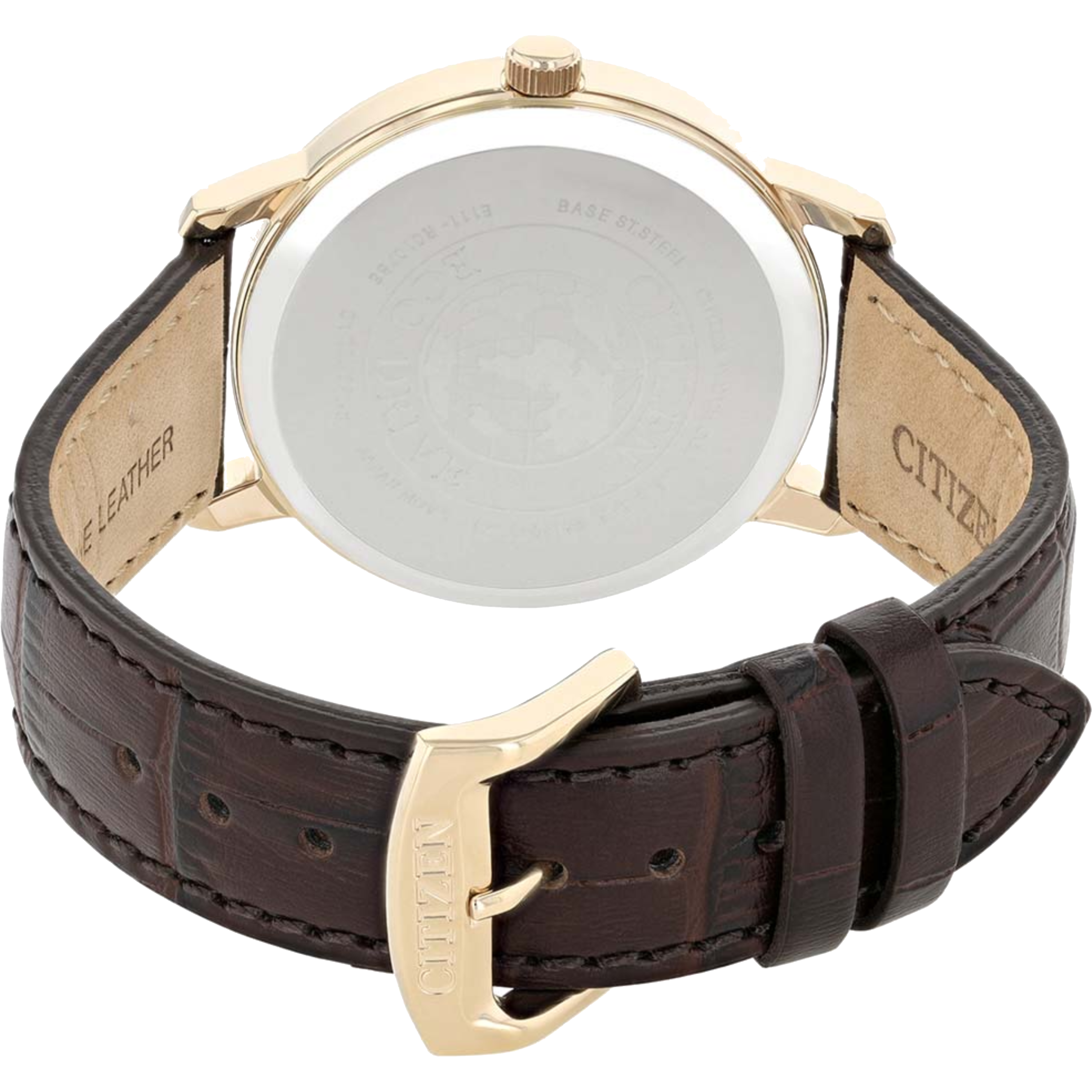 שעון יד לגבר מנגנון אקו דרייב Citizen BM7463-12A 40mm - צבע רוז גולד/עור חום אחריות לשנתיים