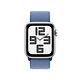 שעון חכם - Apple Watch SE (2023) GPS + Cellular 40mm Silver Aluminium Case with Winter Blue Sport Loop - צבע כסוף שנה אחריות ע"י היבואן הרשמי