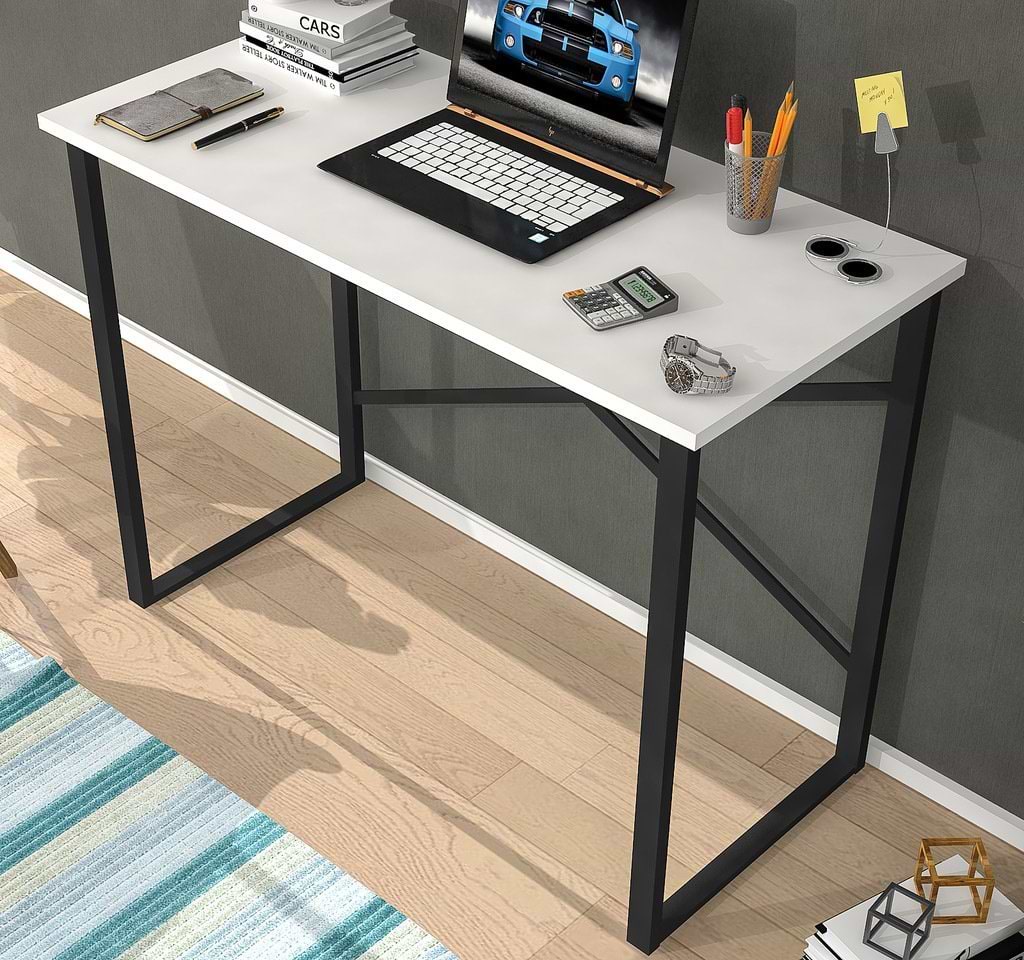 שולחן מחשב דגם ליבי לבן 120 ראמוס