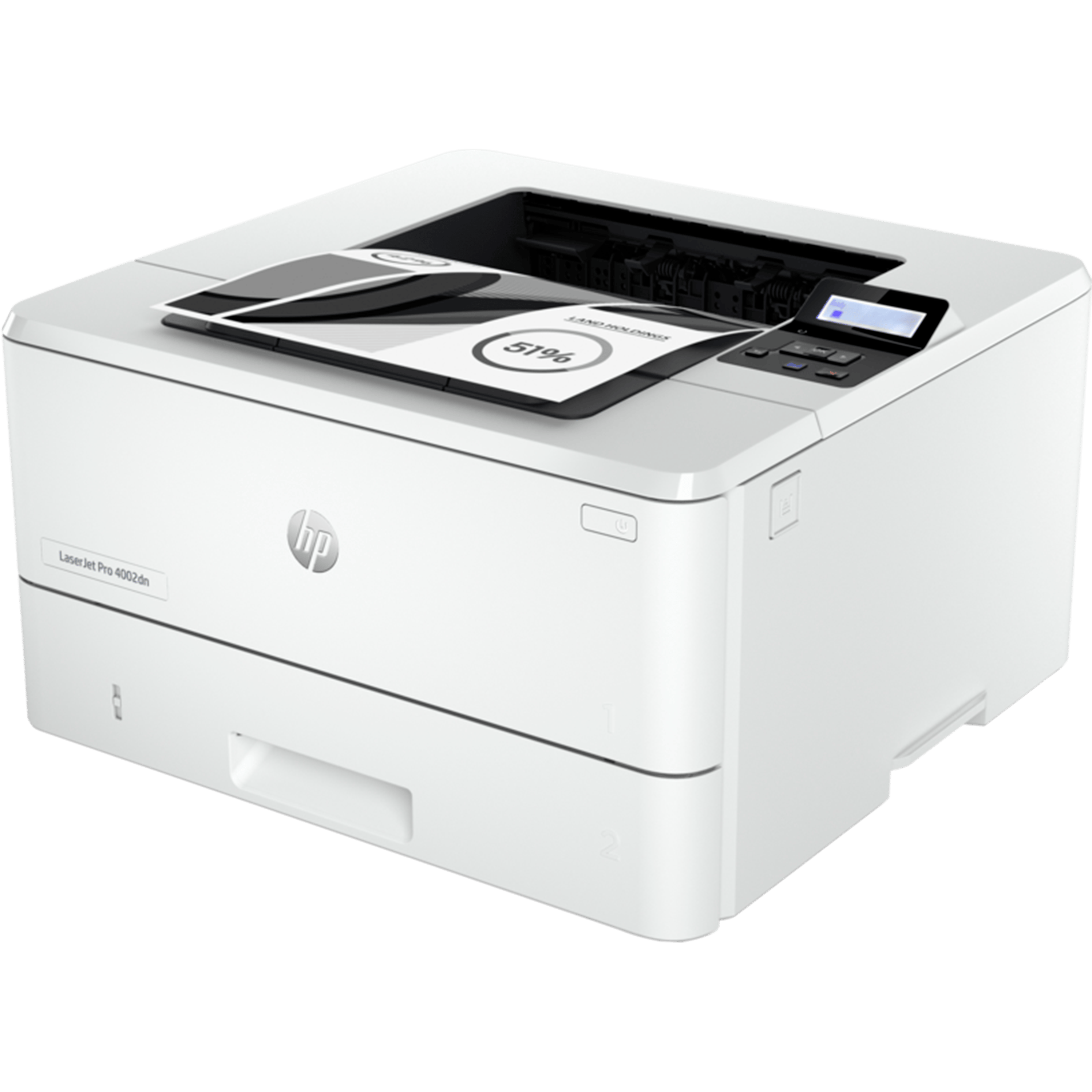 מדפסת לייזר HP LaserJet Pro 4002dn - צבע לבן שנה אחריות ע
