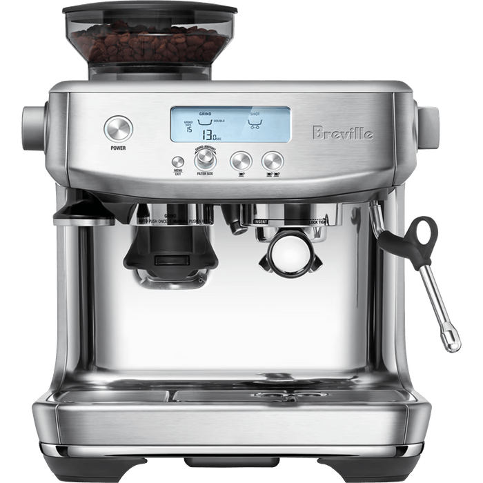 מכונת אספרסו משולבת מטחנת קפה Breville BES878 - צבע נירוסטה אחריות עי היבואן הרשמי