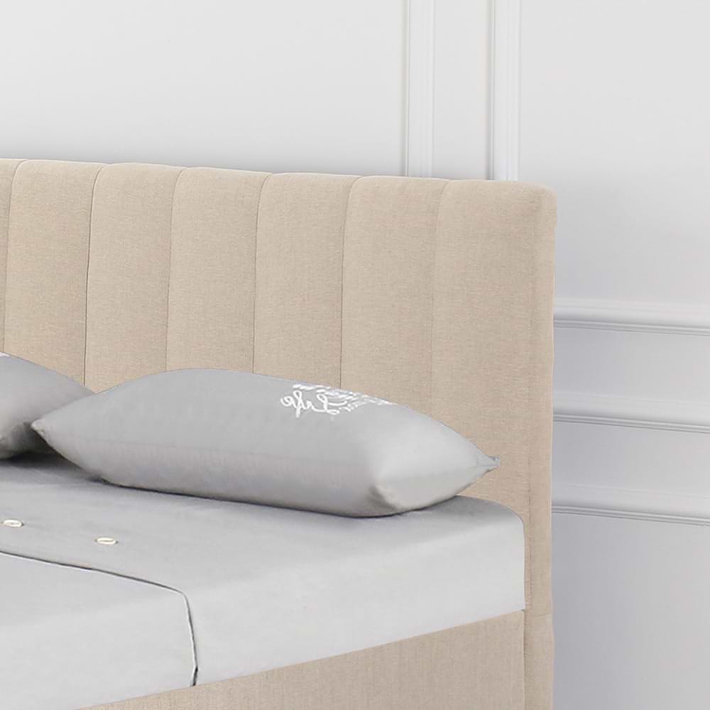 מיטה זוגית עם ארגז מצעים ברנדי קרם דגם Home decor 160/200