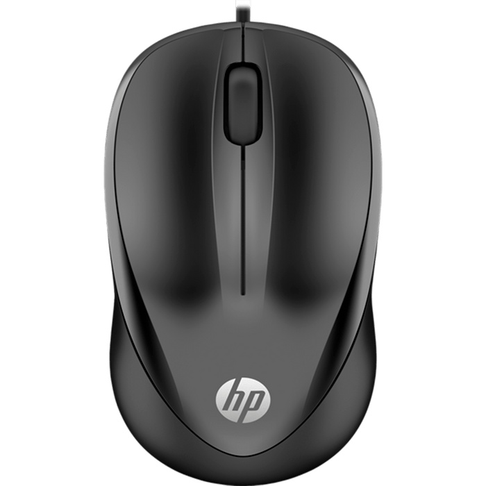 עכבר חוטי HP 1000 - צבע שחור שנה אחריות עי היבואן הרשמי 