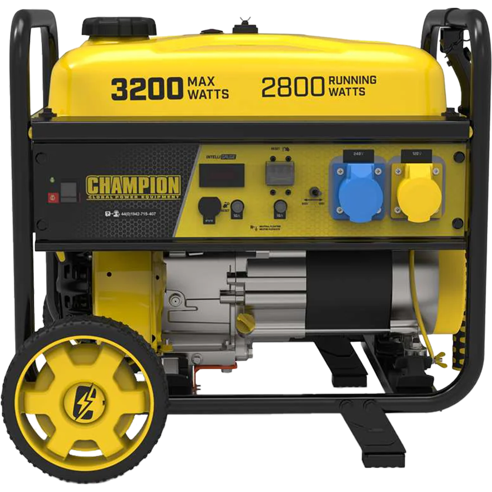 גנרטור בנזין חד פאזי נייד Champion 500559-EU 3200W - צבע צהוב שחור שנה אחריות ע
