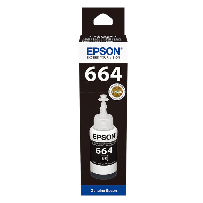 בקבוק מילוי מקורי 70 מל Epson T6641 - צבע שחור