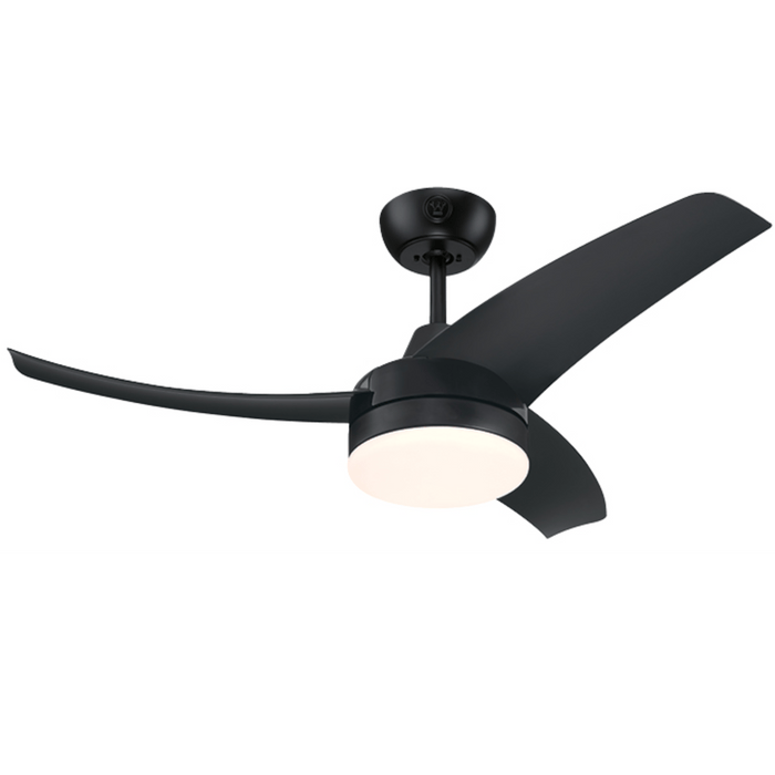 מאוורר תקרה Westinghouse Longwood 28W - כנפיים קוטר 42 צבע שחור שנתיים אחריו עי היבואן הרשמי 
