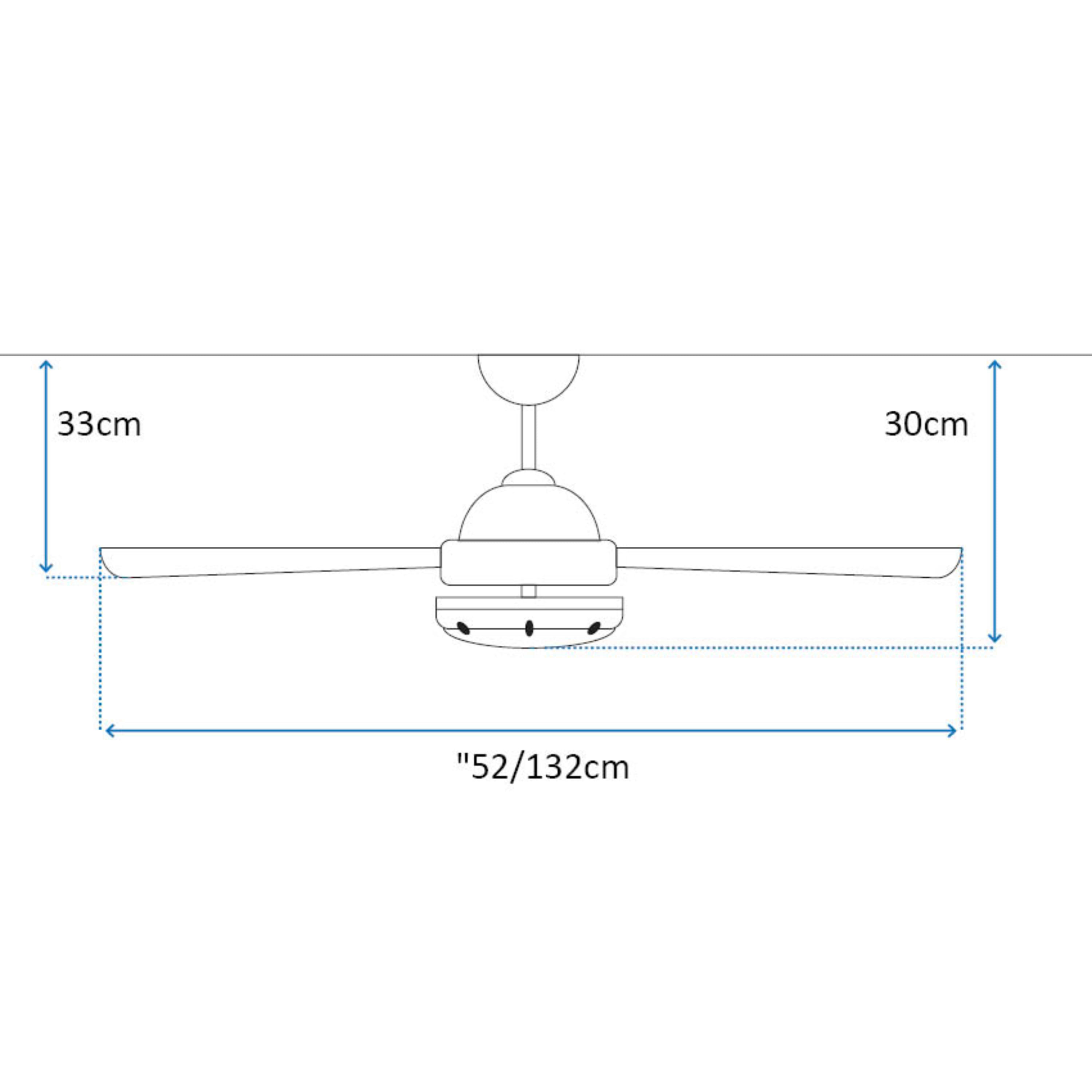 מאוורר תקרה מנוע DC עם שלט  Westinghouse Montana  28W 