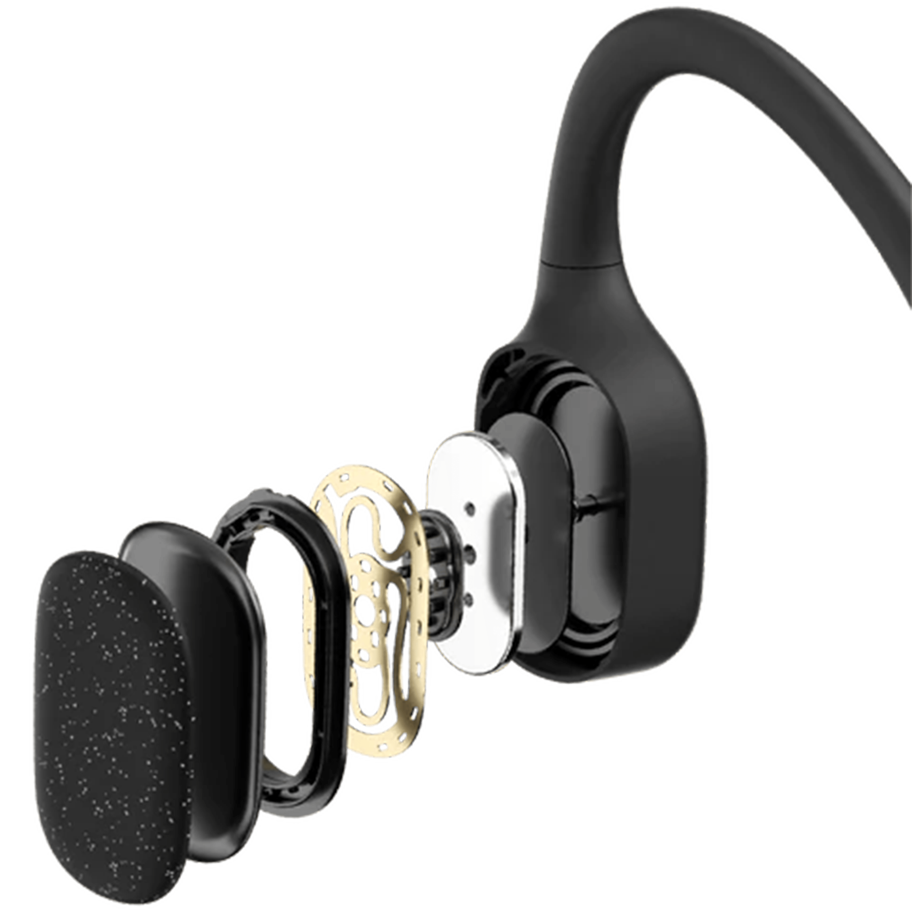אוזניות עצם אלחוטיות מותאמות לשחיה Shockz OpenSwim IP68 - צבע שחור שנתיים אחריות ע