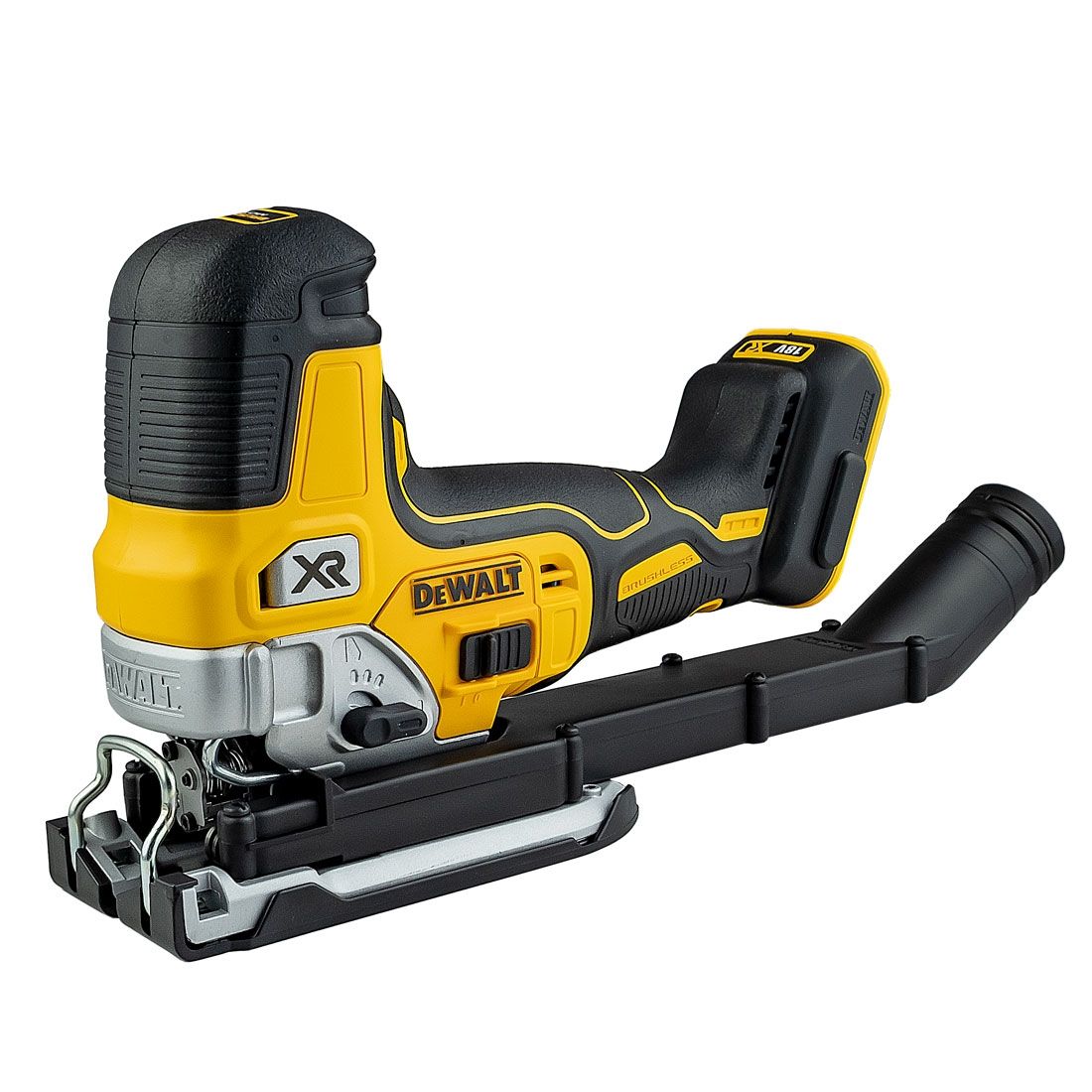 מסור אנכי ג'קסון XR 18/20V  בראשלס אחיזת גוף דגם DCS335N DeWalt - גוף בלבד