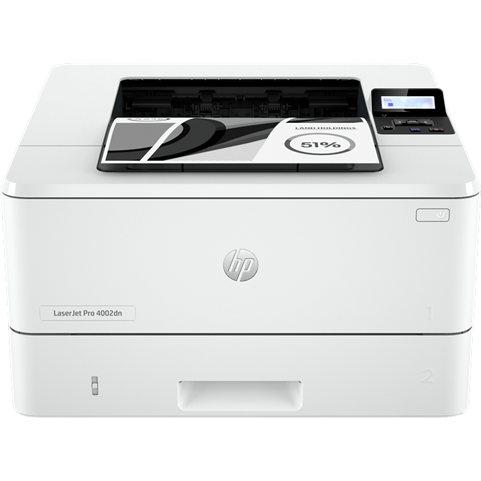 מדפסת לייזר HP LaserJet Pro 4002dn - צבע לבן שנה אחריות עי היבואן הרשמי