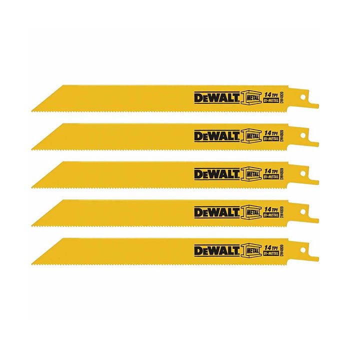 חבילה של 5 להבים למסור חרב לחיתוך מתכת 203 ממ דגם DW4809 מבית DeWALT