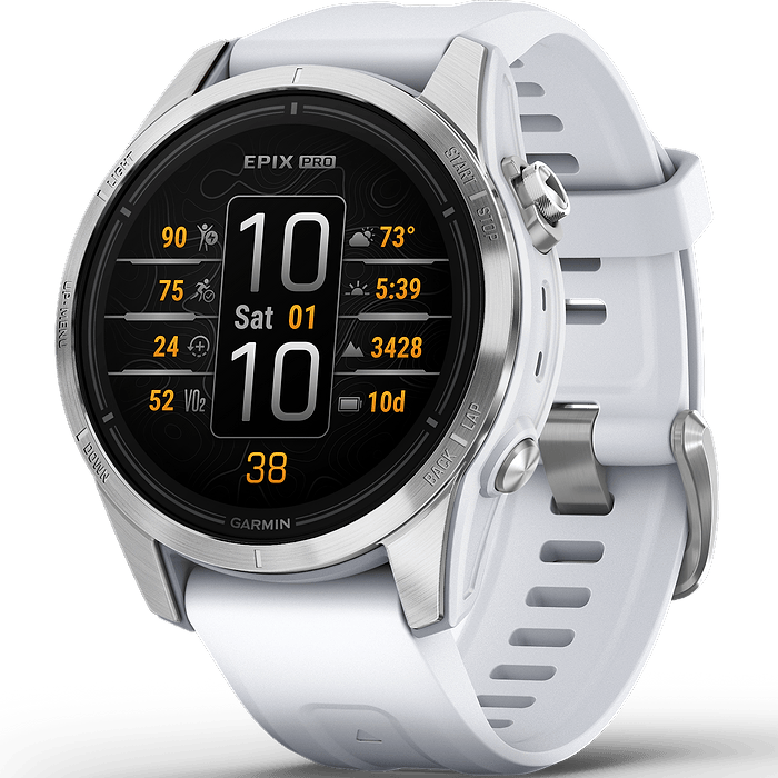 שעון ספורט חכם Garmin Epix Pro (Gen 2) 42mm - צבע לבן שנתיים אחריות עי היבואן הרשמי