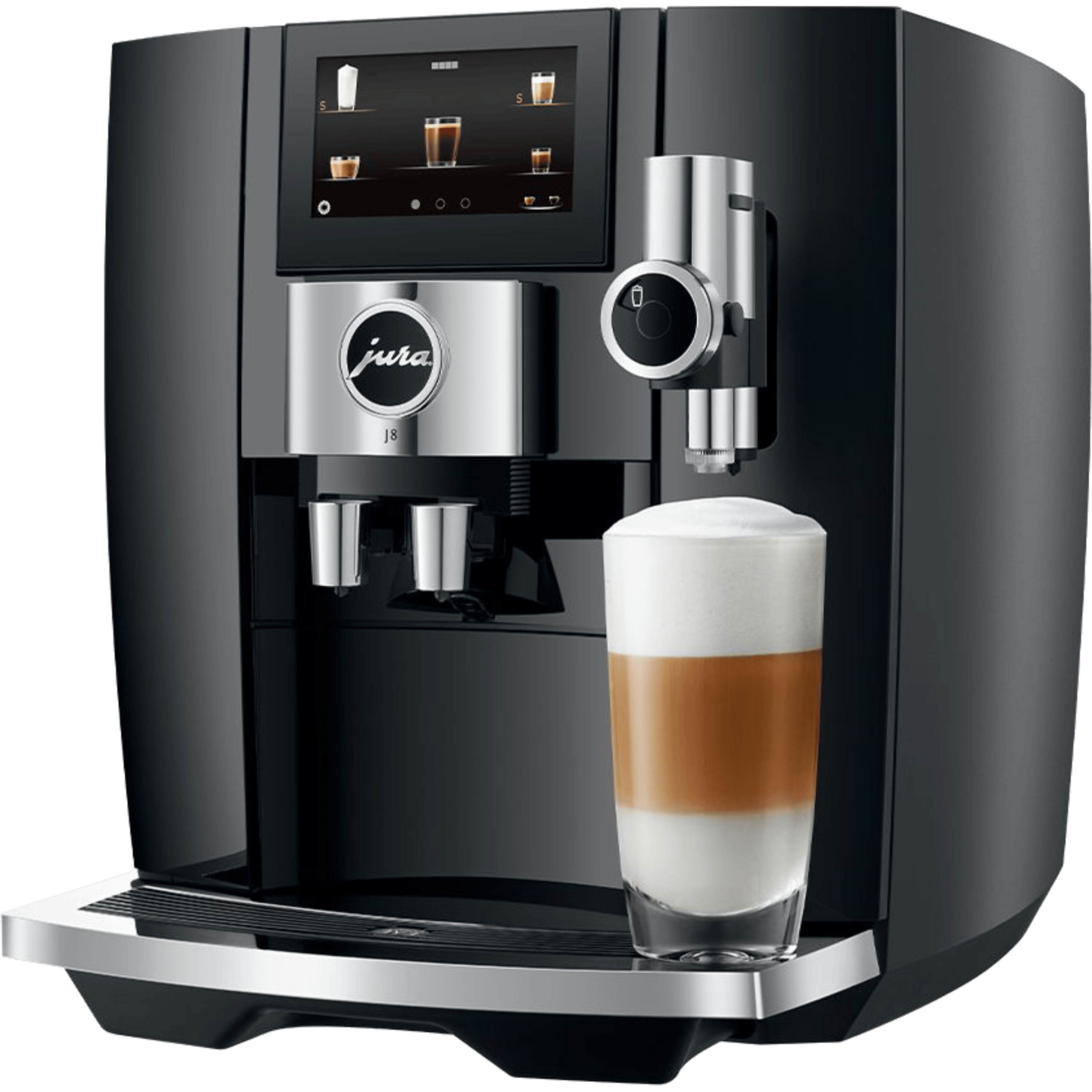 מכונת פולי קפה מדגם Jura J8 - צבע שחור אחריות לשנתיים ע