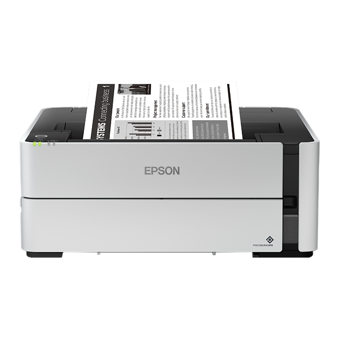 מדפסת אלחוטית Epson EcoTank M1170 A4 SF Mono Wi-Fi - צבע לבן שלוש שנות אחריות עי היבואן הרשמי
