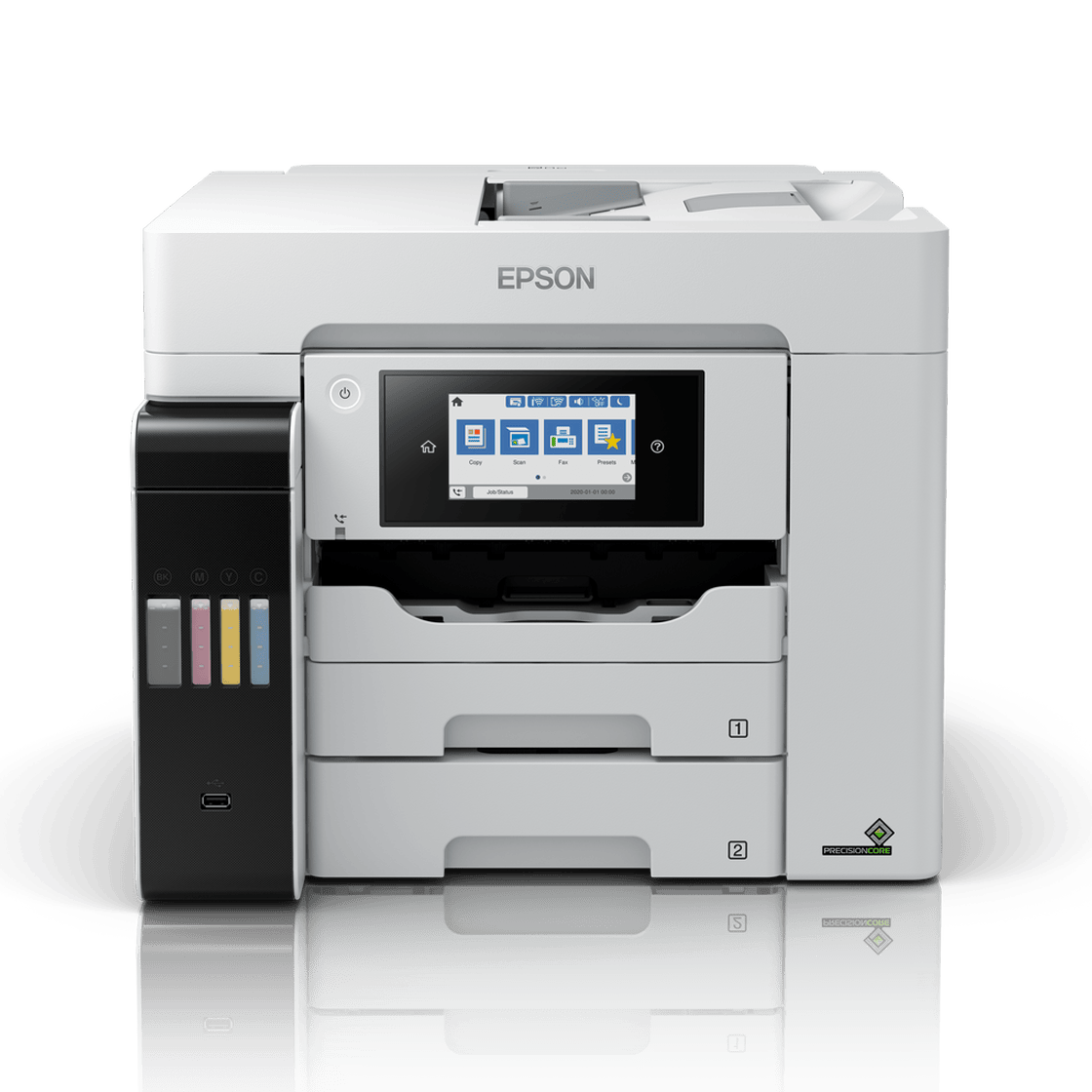 מדפסת אלחוטית 4 ב-1 Epson EcoTank L6580 Wi-Fi - צבע לבן שלוש שנות אחריות ע