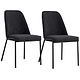 זוג כסאות אוכל דגם אייל Home Decor - צבע שחור