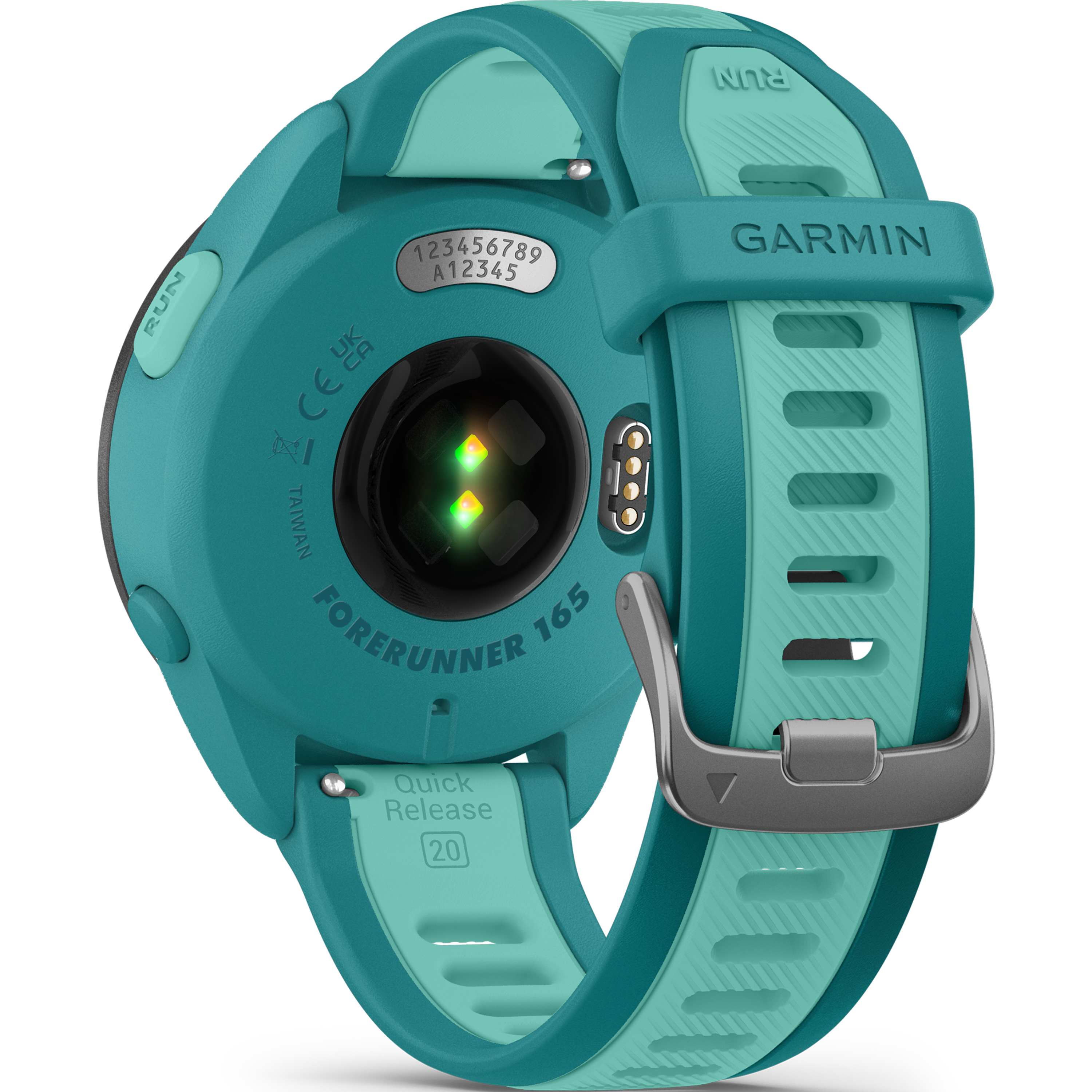 שעון ספורט חכם Garmin Forerunner 165 Music GPS 43mm - צבע טורקיז שנתיים אחריות ע