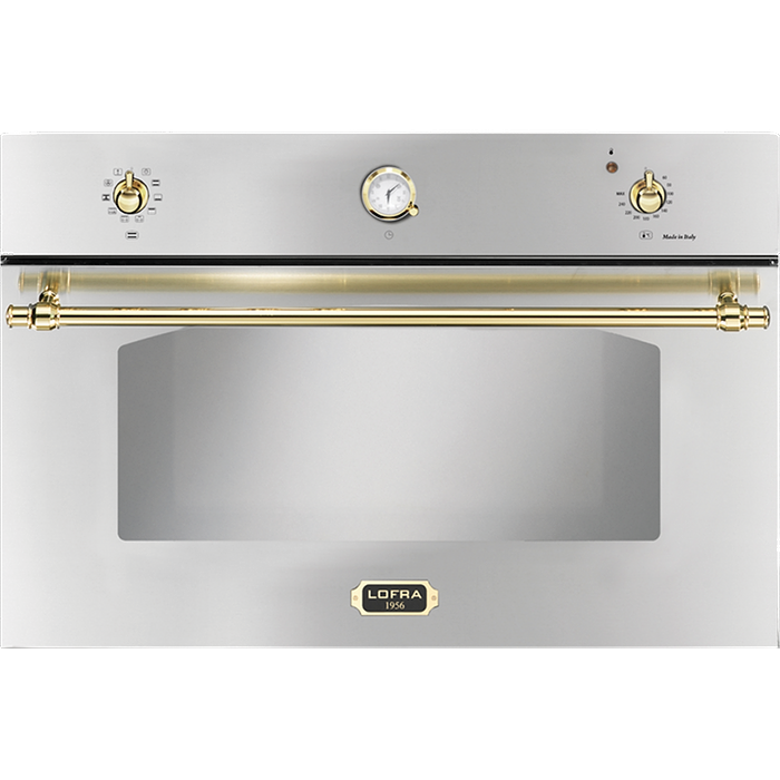 תנור אפייה בנוי 105 ליטר 90 סמ Lofra FRS99EE תוצרת איטליה - צבע כסוף עם פירזול זהב אחריות עי היבואן הרשמי