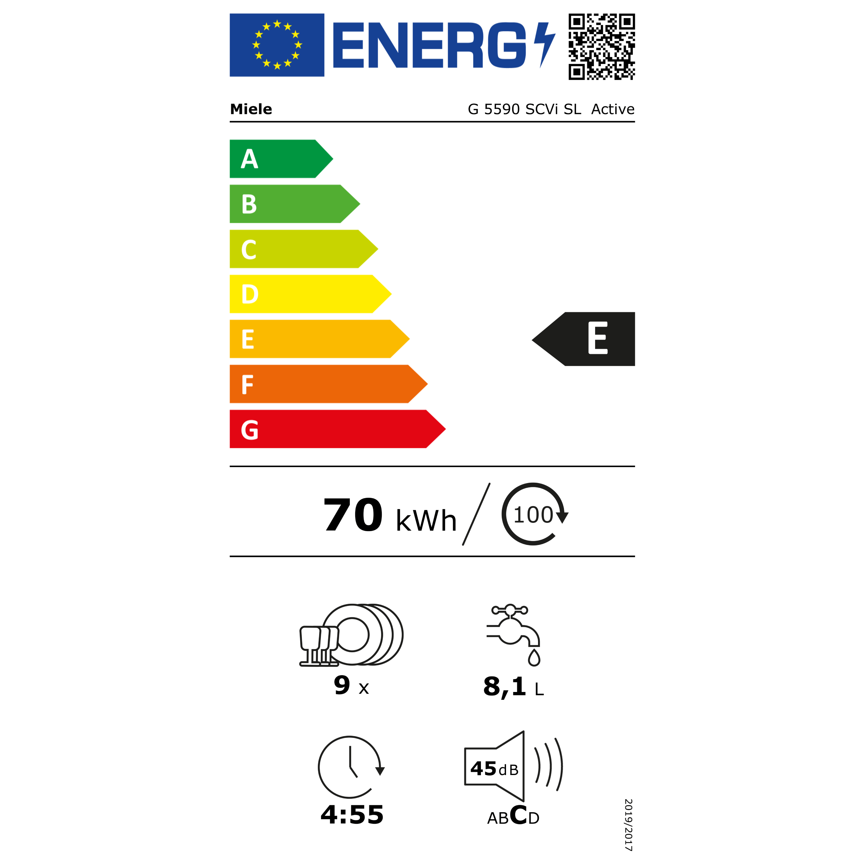 מדיח אינטגרלי מלא צר 45 ס