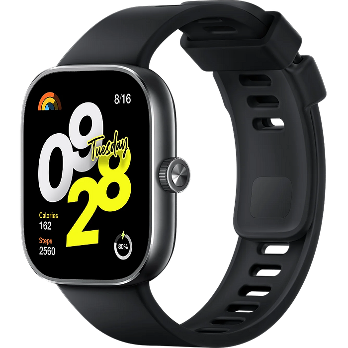 שעון ספורט חכם Xiaomi Redmi Watch 4 - צבע שחור שנה אחריות עי המילטון היבואן הרשמי
