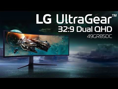 מסך מחשב גיימינג קעור 49'' LG UltraGear 49GR85DC-B FreeSync Premium Pro VA DQHD 1ms 240Hz - צבע שחור שלוש שנות אחריות ע