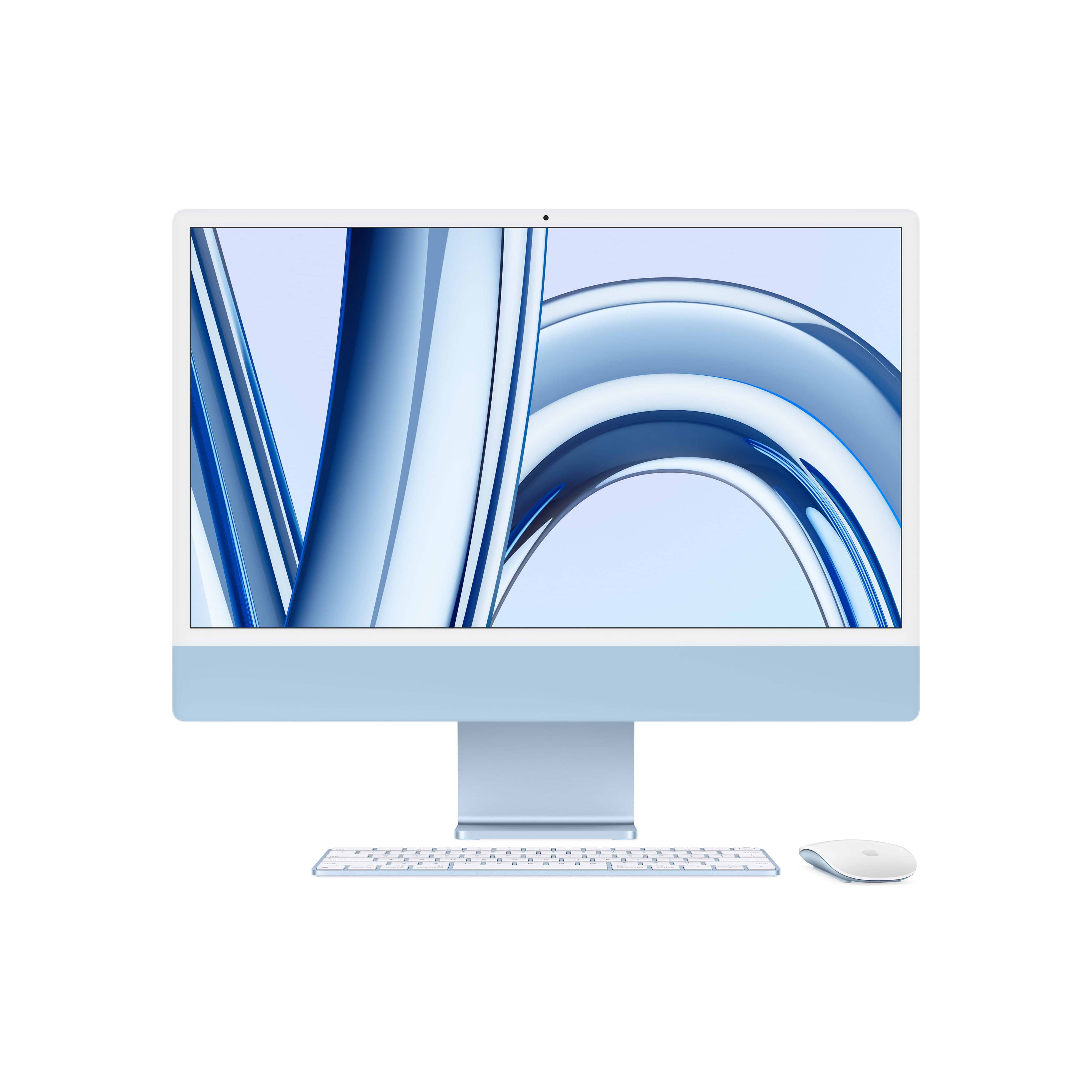 מחשב Apple iMac 24 - MQRR3HB/A M3 Chip 8-Core CPU 10-Core GPU 512GB SSD 8GB RAM - צבע כחול שנה אחריות ע