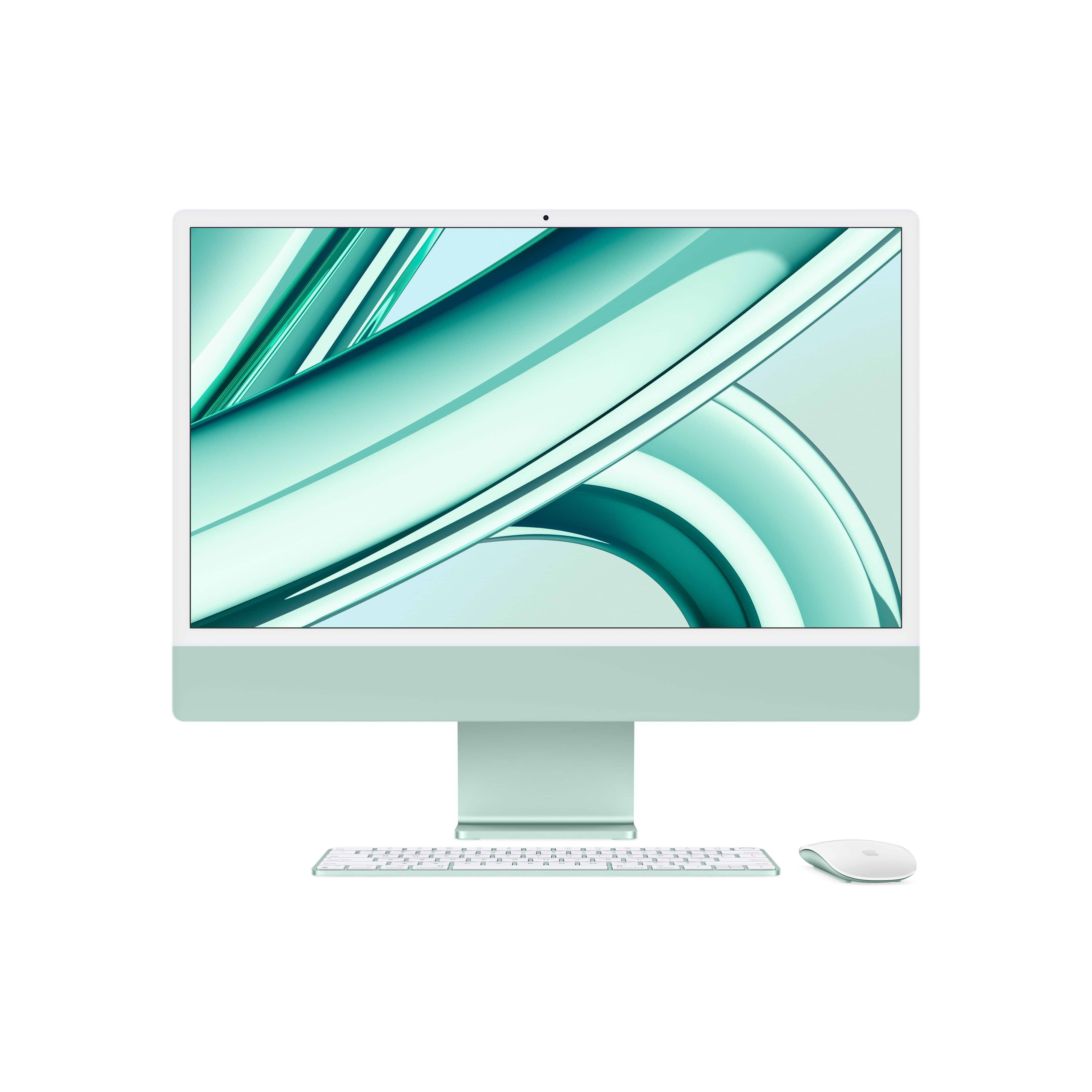 מחשב Apple iMac 24 - MQRP3HB/A M3 Chip 8-Core CPU 10-Core GPU 512GB SSD 8GB RAM - צבע ירוק שנה אחריות ע