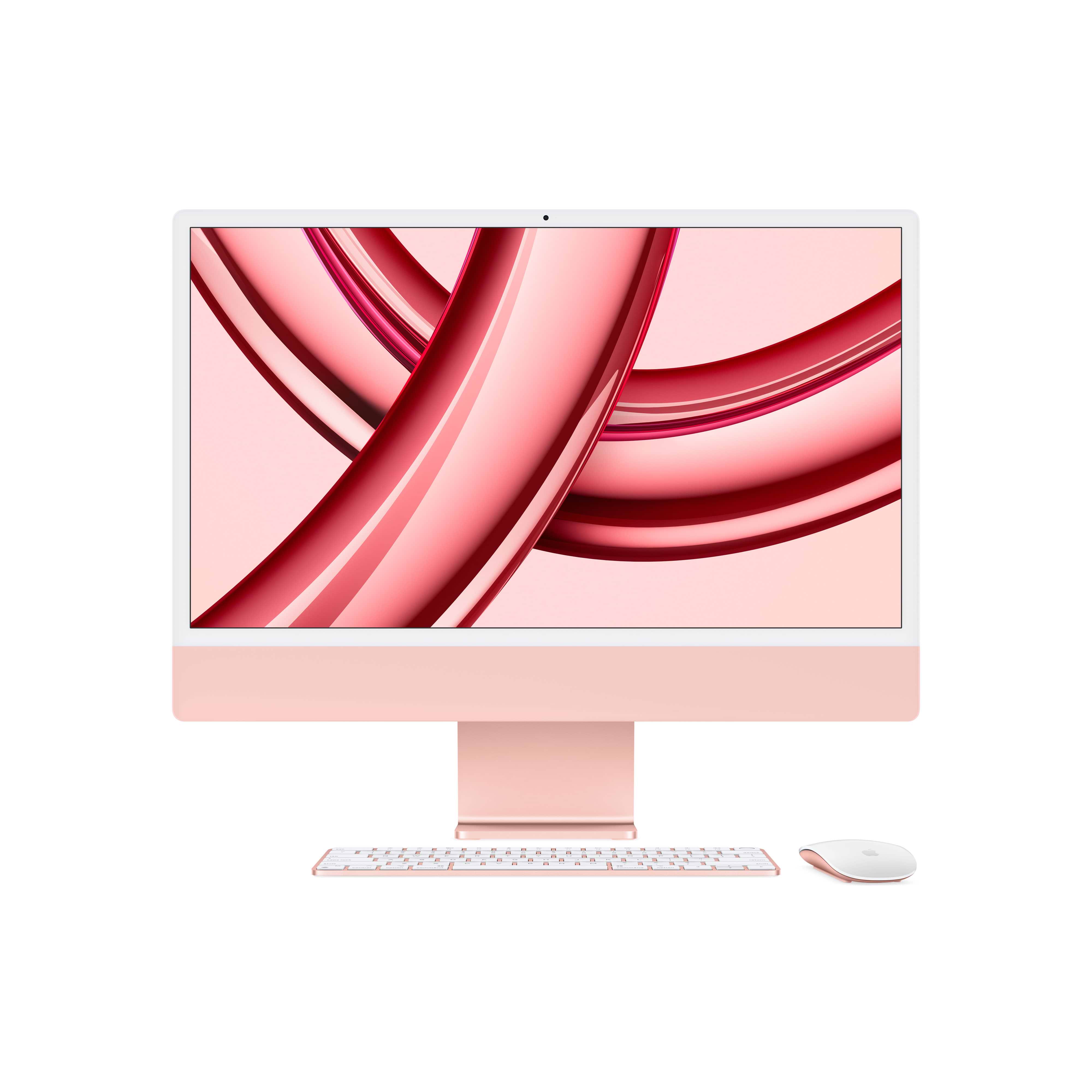 מחשב Apple iMac 24 - MQRT3HB/A M3 Chip 8-Core CPU 10-Core GPU 256GB SSD 8GB RAM - צבע ורוד שנה אחריות ע